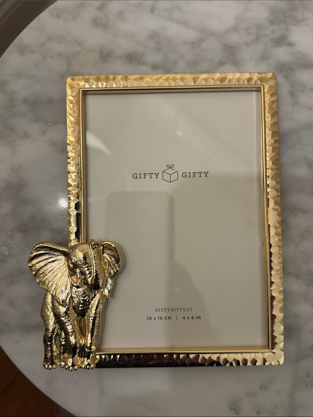 New gold elephant picture frame 4x6